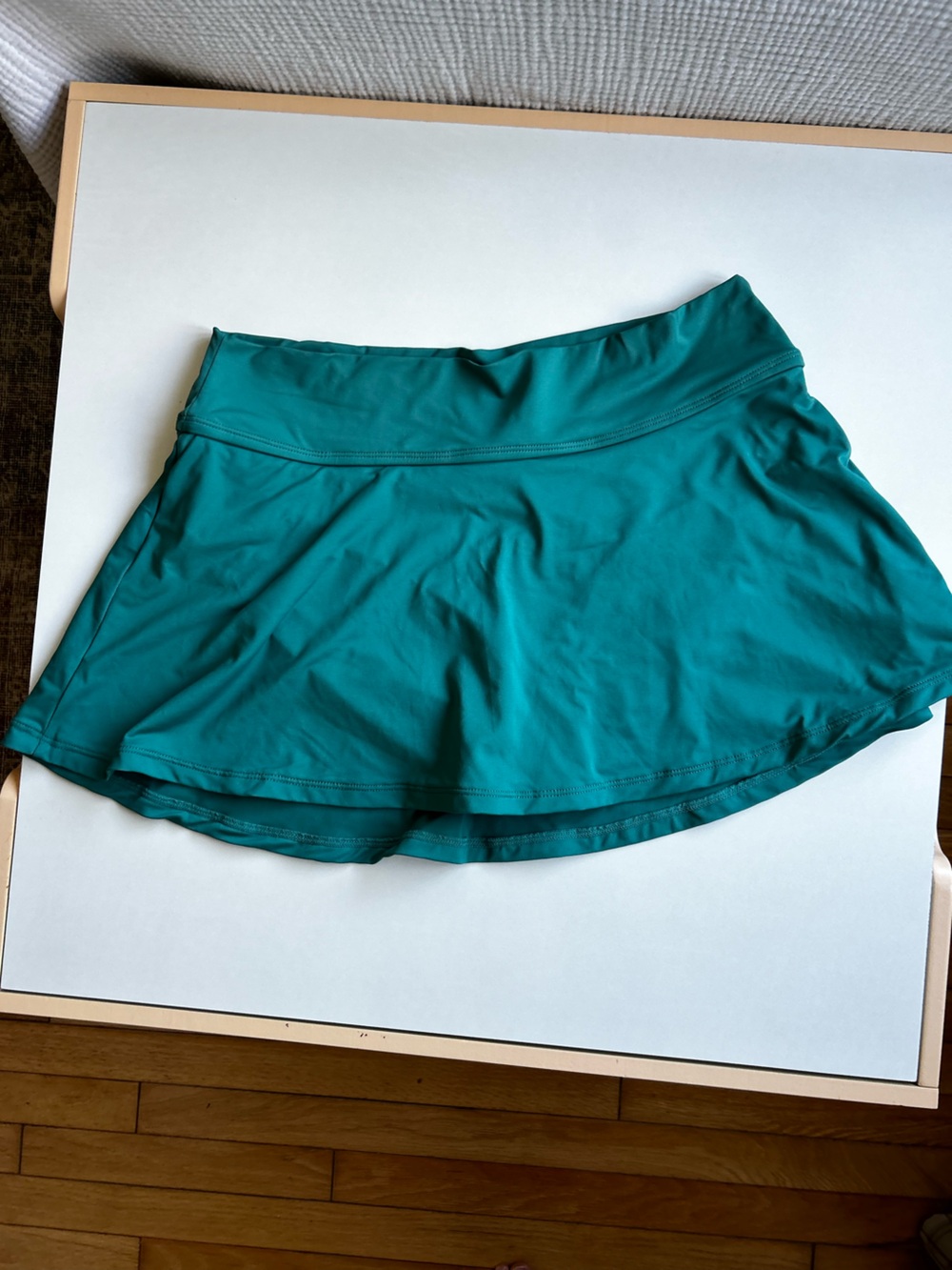 Anne Cole Bikini SET Halter Top Skirt Bottom Teal Green Size Large - Picture 7 of 14